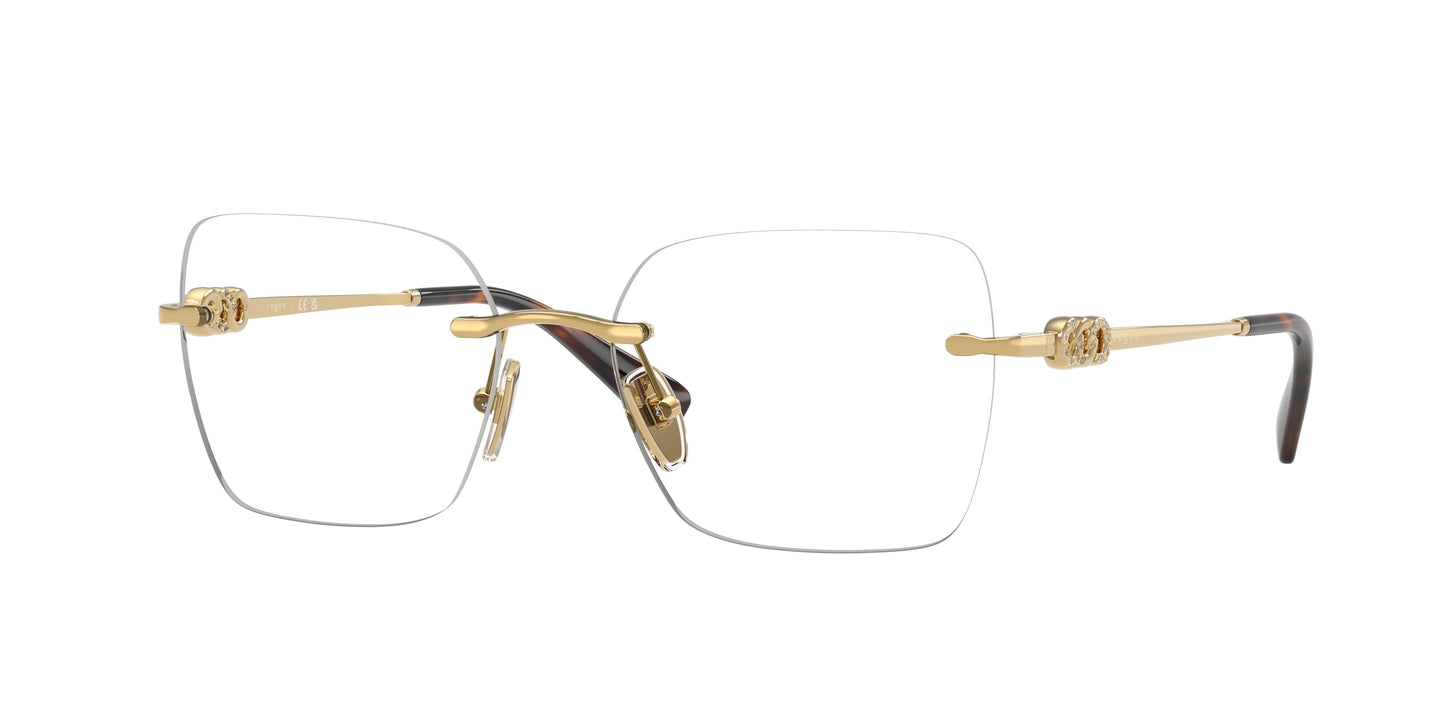 Vogue VO4320B Square Eyeglasses 280-Gold 53-140-17 - Color Map Gold