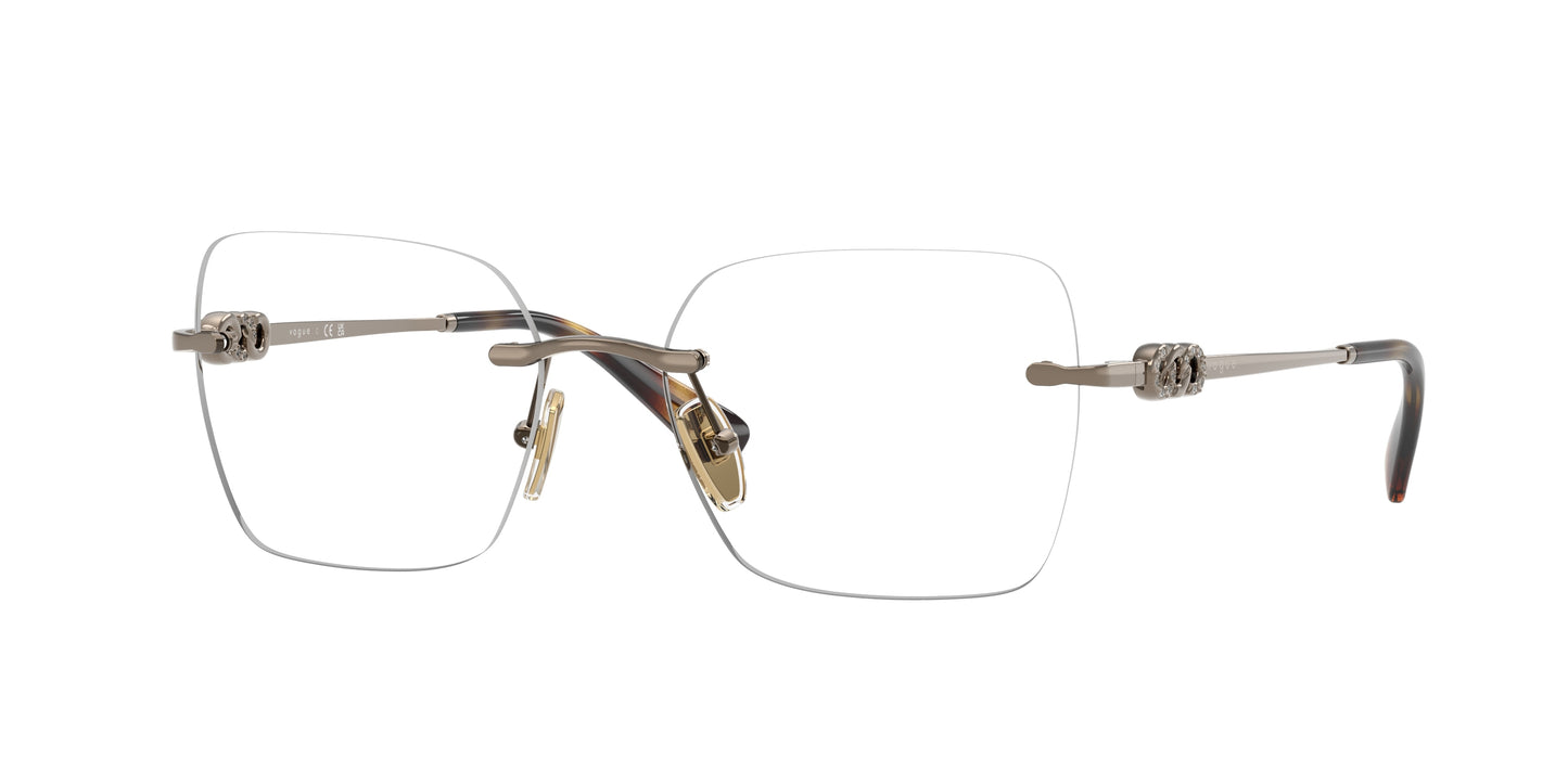 Vogue VO4320B Square Eyeglasses 5138-Light Brown 53-140-17 - Color Map Brown