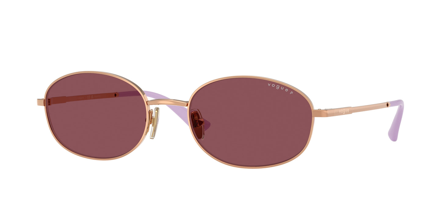 Vogue VO4323S Oval Sunglasses 51525Q-Rose Gold 56-140-20 - Color Map Gold