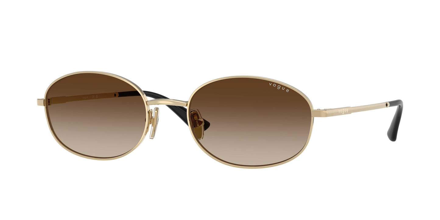 Vogue VO4323S Oval Sunglasses 848/13-Pale Gold 56-140-20 - Color Map Gold