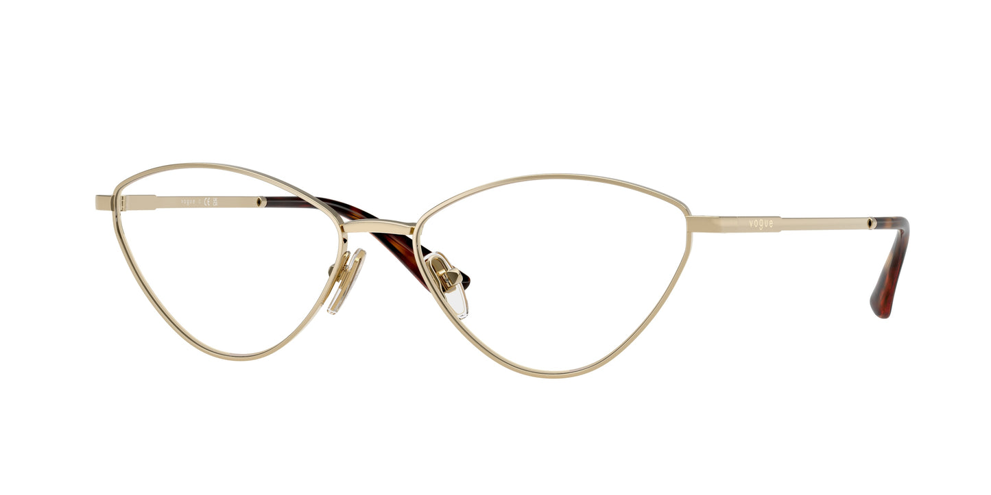 Vogue VO4325 Irregular Eyeglasses 848-Pale Gold 55-140-16 - Color Map Gold