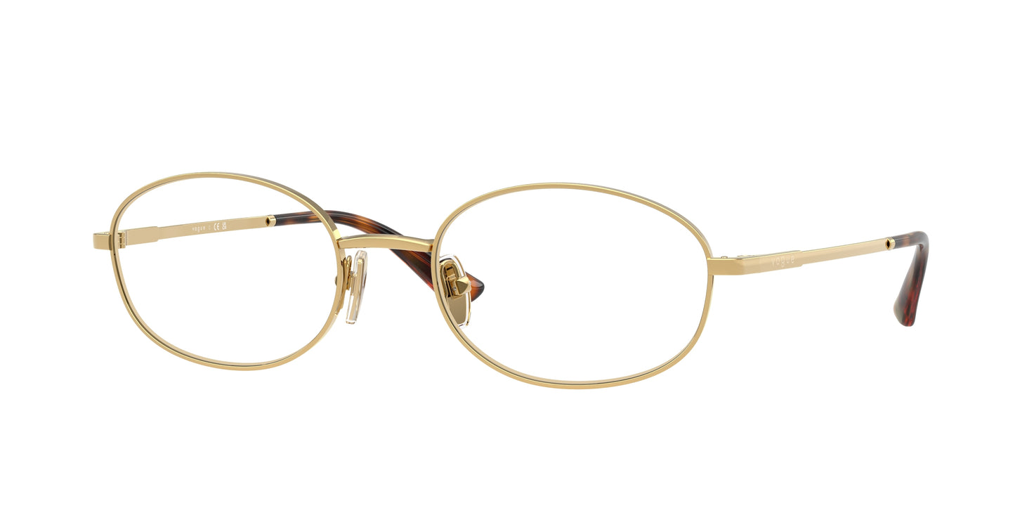 Vogue VO4326 Oval Eyeglasses 280-Gold 54-140-20 - Color Map Gold