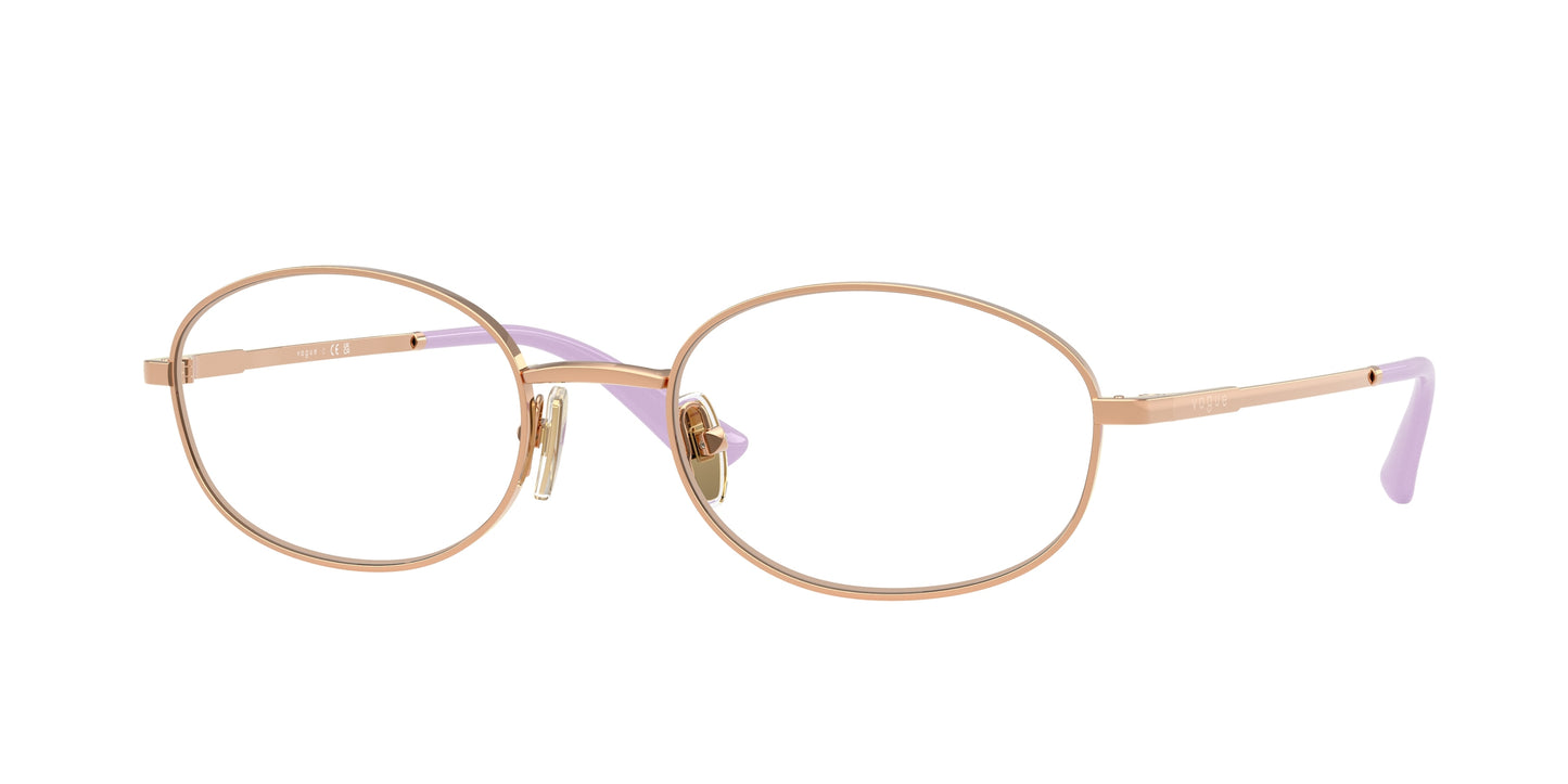 Vogue VO4326 Oval Eyeglasses 5152-Rose Gold 54-140-20 - Color Map Gold