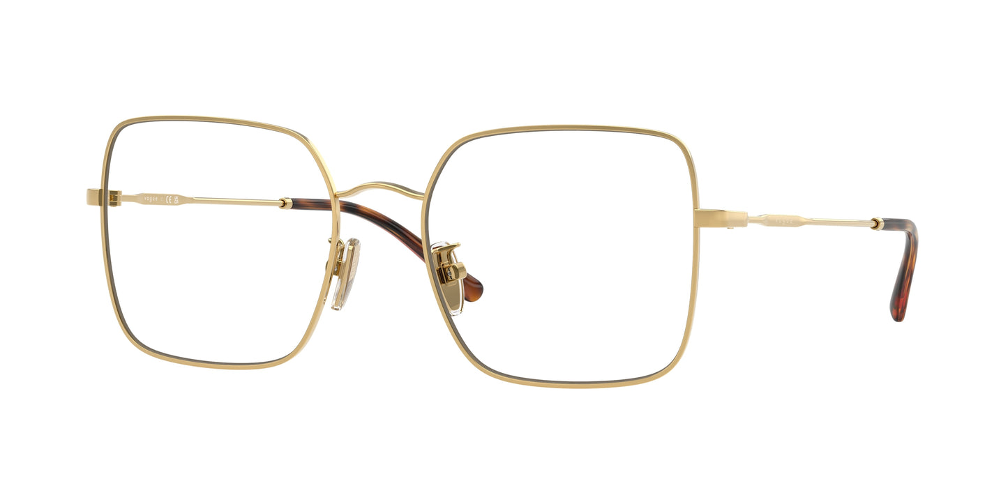 Vogue VO4328D Square Eyeglasses 280-Gold 54-145-19 - Color Map Gold