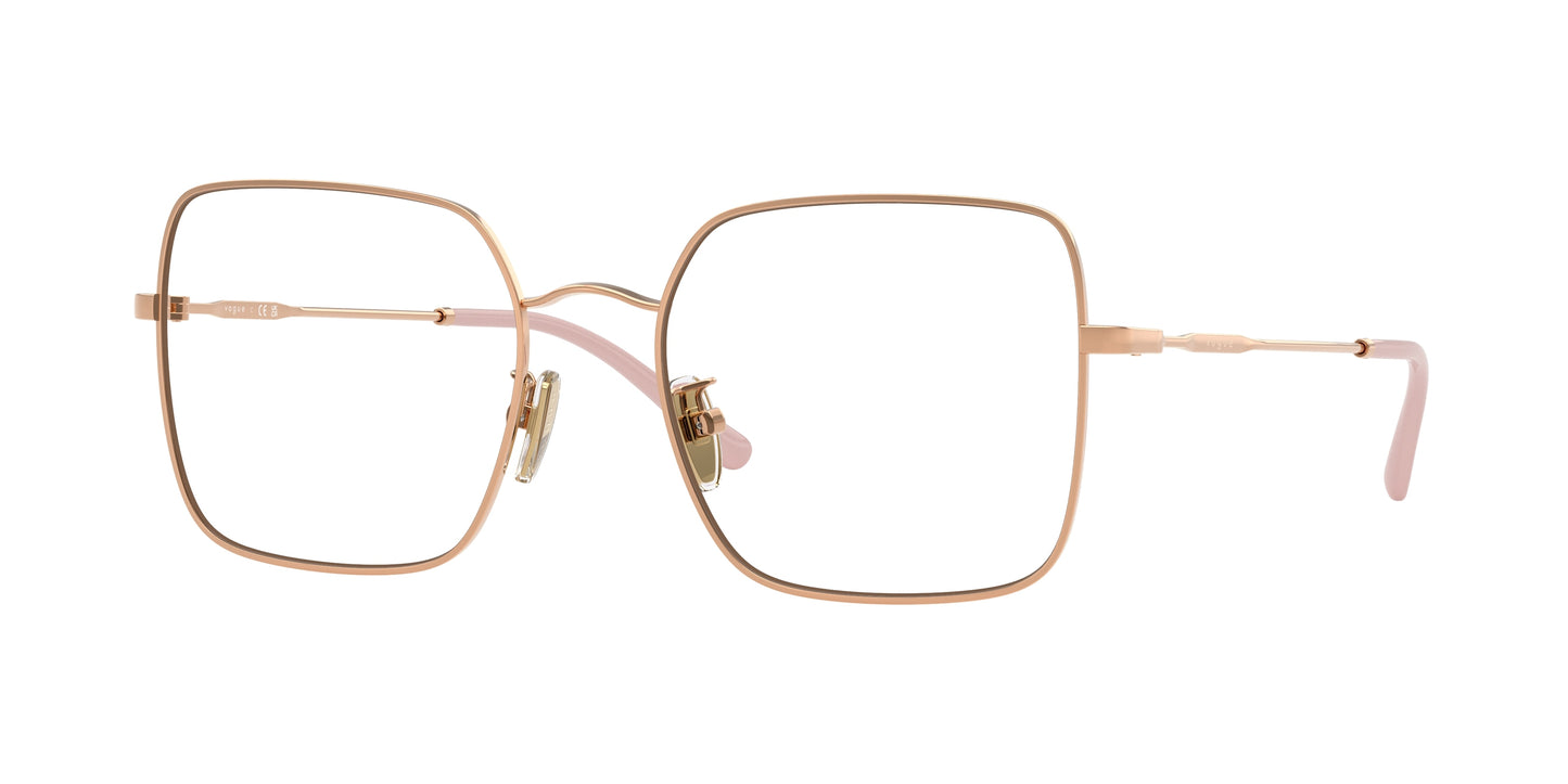 Vogue VO4328D Square Eyeglasses 5152-Rose Gold 54-145-19 - Color Map Gold