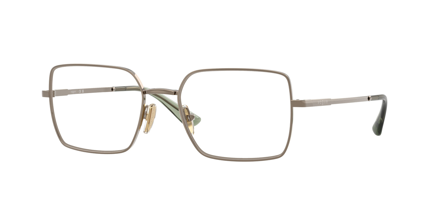 Vogue VO4340 Rectangle Eyeglasses 5138-Light Brown 53-140-18 - Color Map Brown
