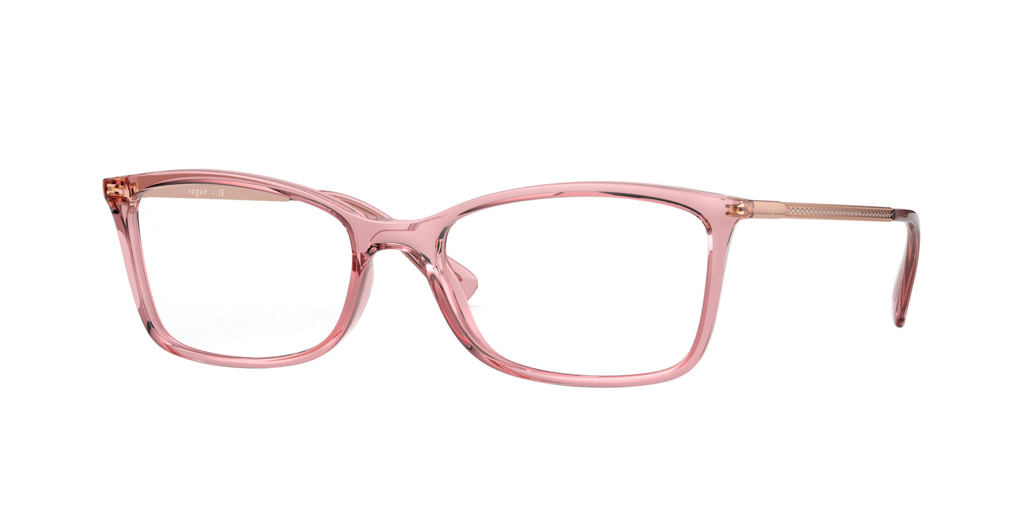 Vogue VO5305B Rectangle Eyeglasses 2599-Transparent Pink 54-135-17 - Color Map Pink