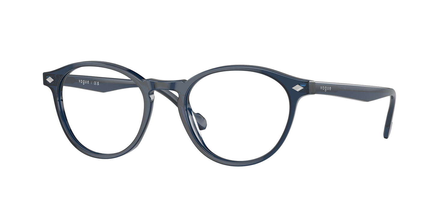 Vogue VO5326 Oval Eyeglasses 2760-Transparent Blue 51-145-19 - Color Map Blue