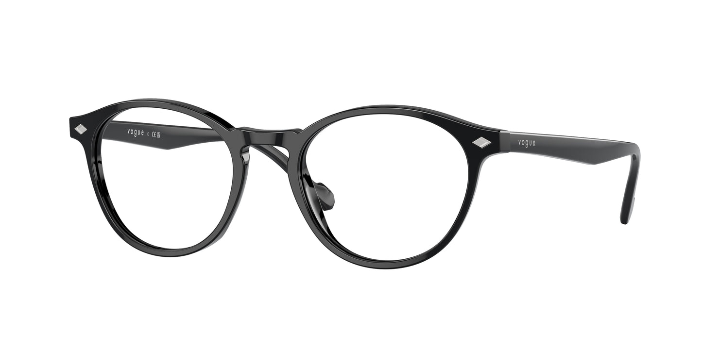 Vogue VO5326 Oval Eyeglasses W44-Black 51-145-19 - Color Map Black