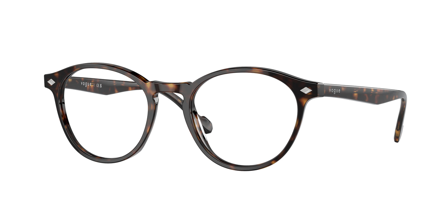 Vogue VO5326 Oval Eyeglasses W656-Dark Havana 51-145-19 - Color Map Brown