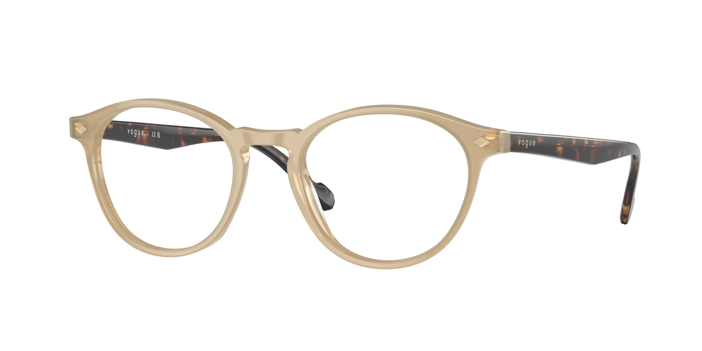 Vogue VO5326 Oval Eyeglasses W900-Opal Beige 51-145-19 - Color Map Brown