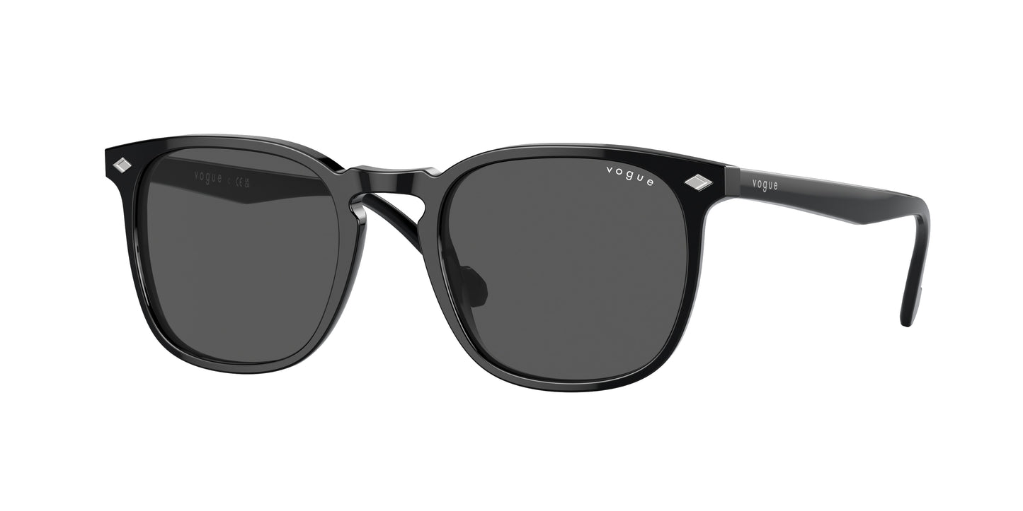 Vogue VO5328S Square Sunglasses W44/87-Black 52-145-20 - Color Map Black
