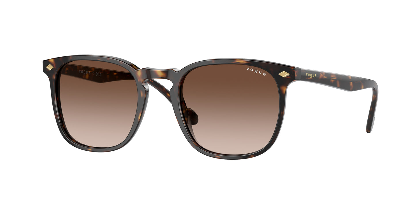 Vogue VO5328S Square Sunglasses W65613-Dark Havana 52-145-20 - Color Map Brown