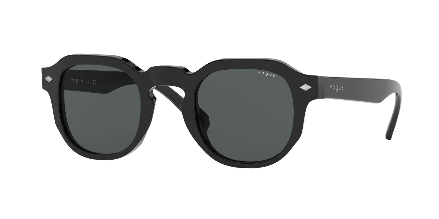 Vogue VO5330S Square Sunglasses W44/87-Black 46-145-24 - Color Map Black