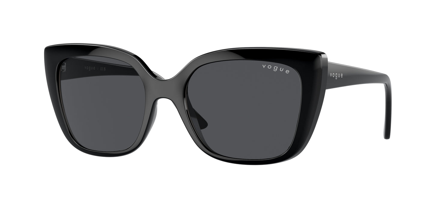 Vogue VO5337S Square Sunglasses W44/87-Black 53-140-18 - Color Map Black