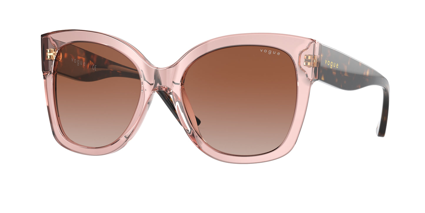 Vogue VO5338S Pillow Sunglasses 282813-Pink Transparent 54-140-19 - Color Map Pink