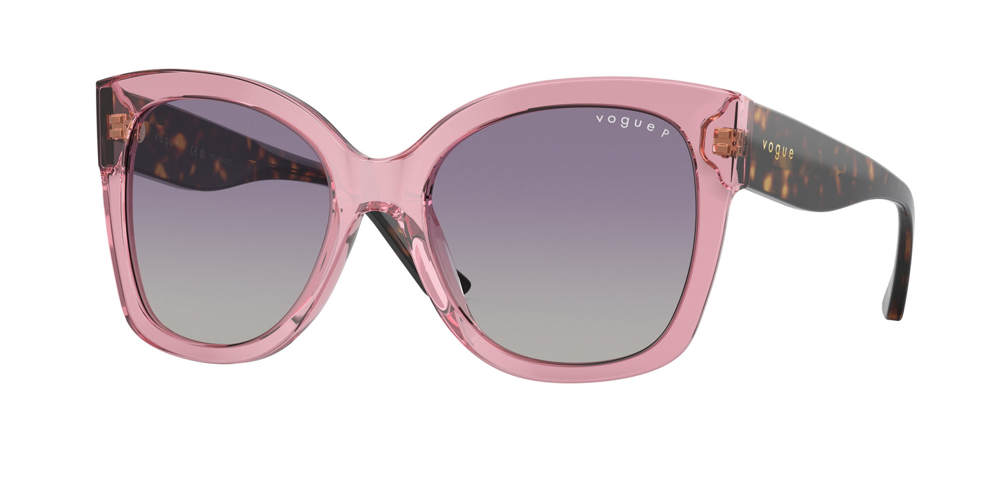 Vogue VO5338S Pillow Sunglasses 28368J-Transparent Pink 54-140-19 - Color Map Pink