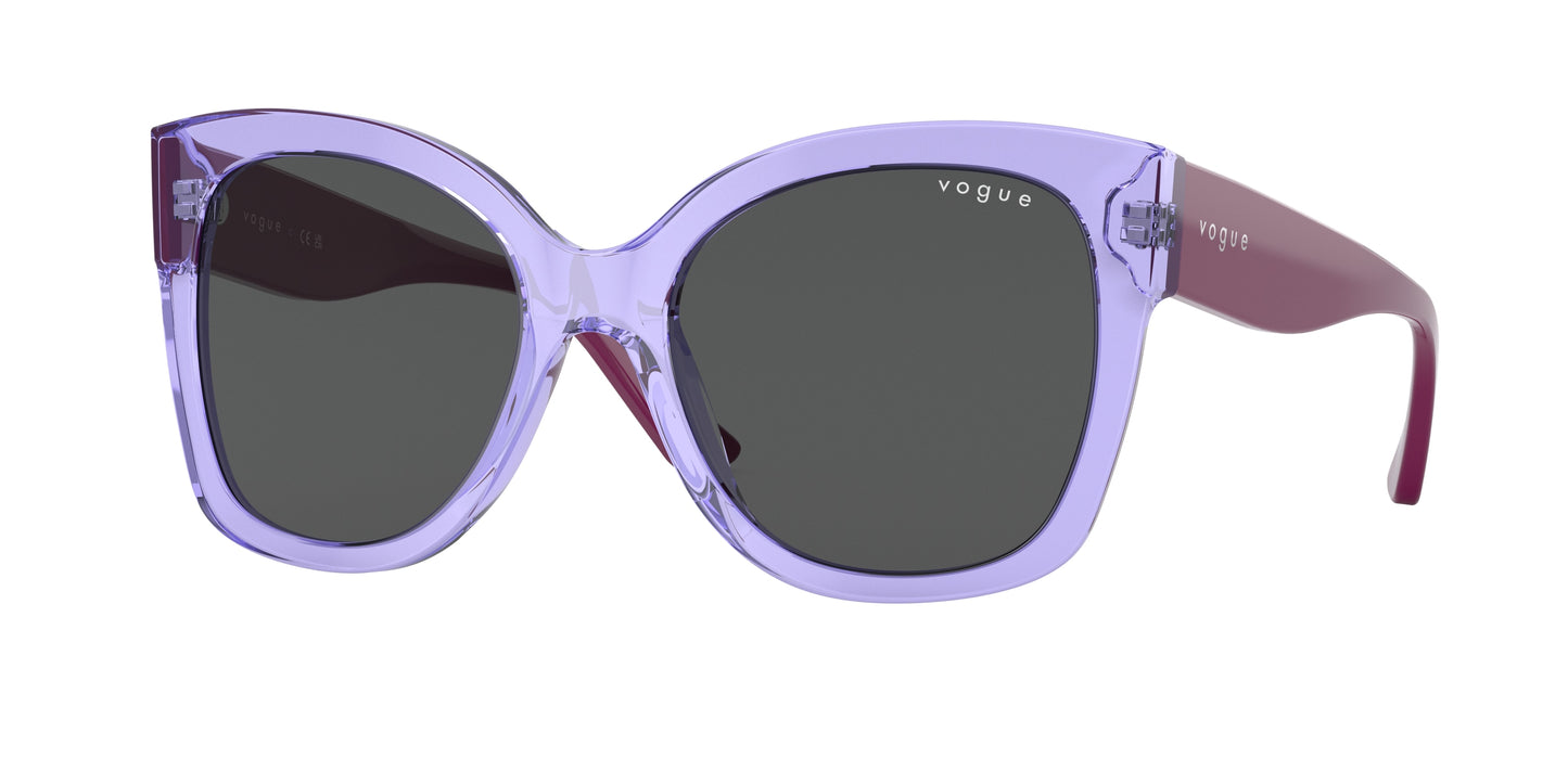 Vogue VO5338S Pillow Sunglasses 295087-Transparent Lilac 54-140-19 - Color Map Violet