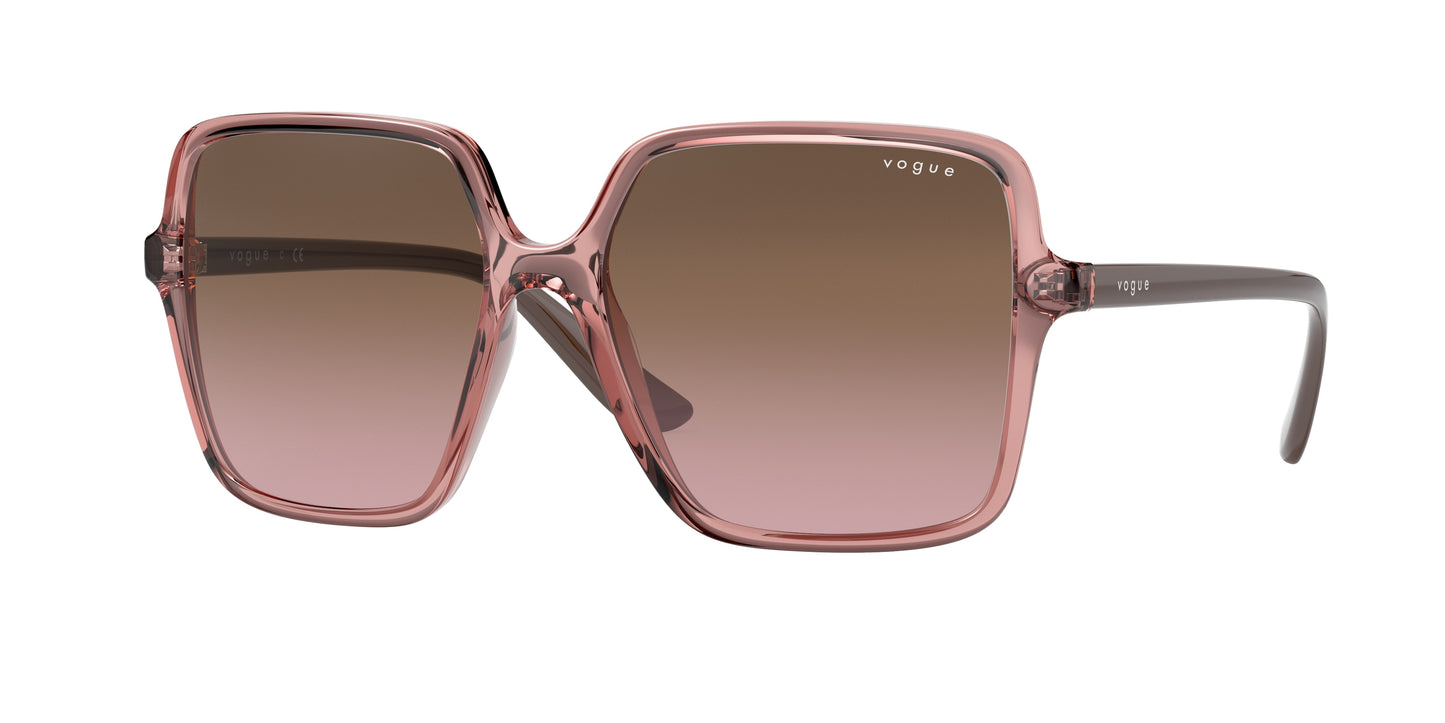 Vogue VO5352SF Square Sunglasses 288314-Transparent Coral 56-140-16 - Color Map Orange