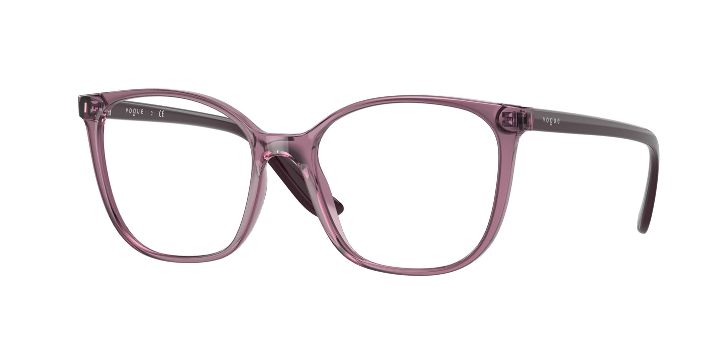 Vogue VO5356 Rectangle Eyeglasses 2761-Transparent Purple 52-140-17 - Color Map Violet