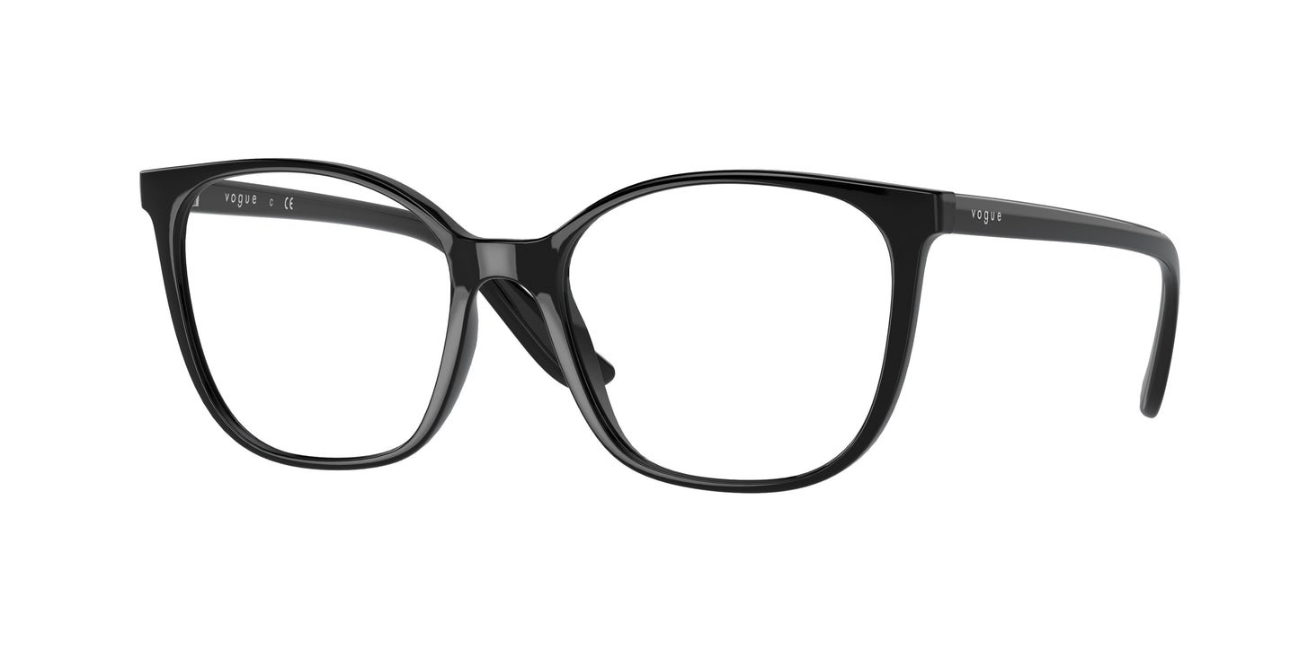 Vogue VO5356 Rectangle Eyeglasses W44-Black 52-140-17 - Color Map Black