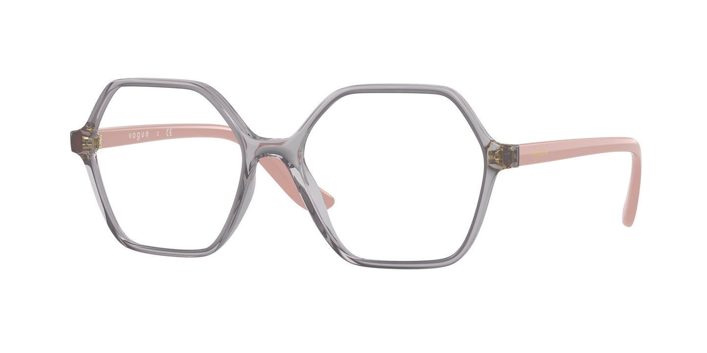 Vogue VO5363 Irregular Eyeglasses 2903-Transparent Grey 53-140-16 - Color Map Grey