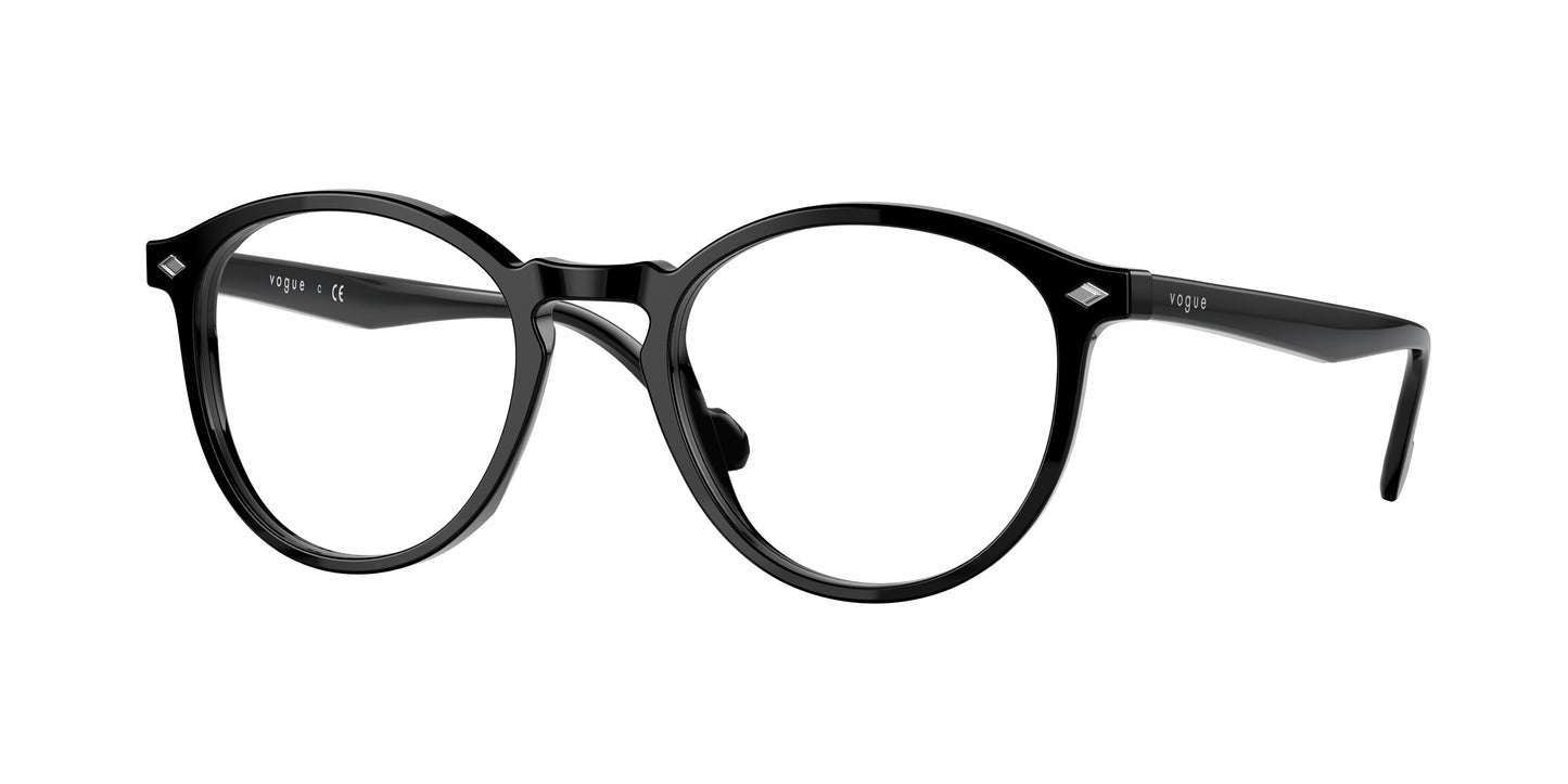 Vogue VO5367 Round Eyeglasses W44-Black 50-145-20 - Color Map Black