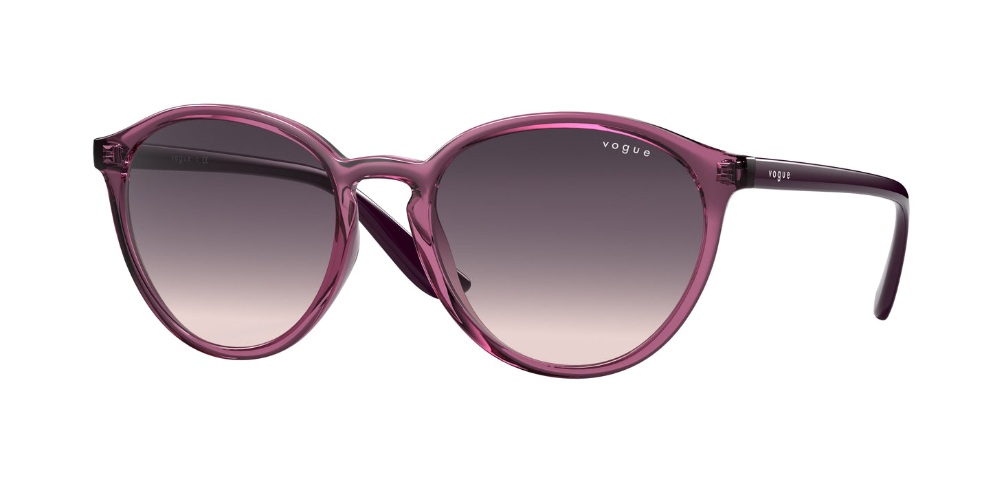 Vogue VO5374S Phantos Sunglasses 276136-Violet Transparent 55-140-19 - Color Map Violet