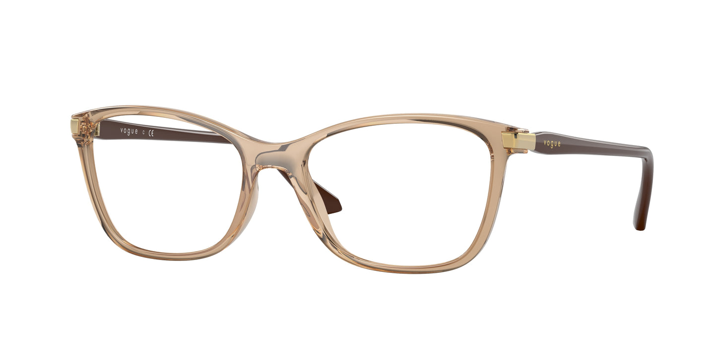 Vogue VO5378 Pillow Eyeglasses 2826-Transparent Brown 53-140-17 - Color Map Brown