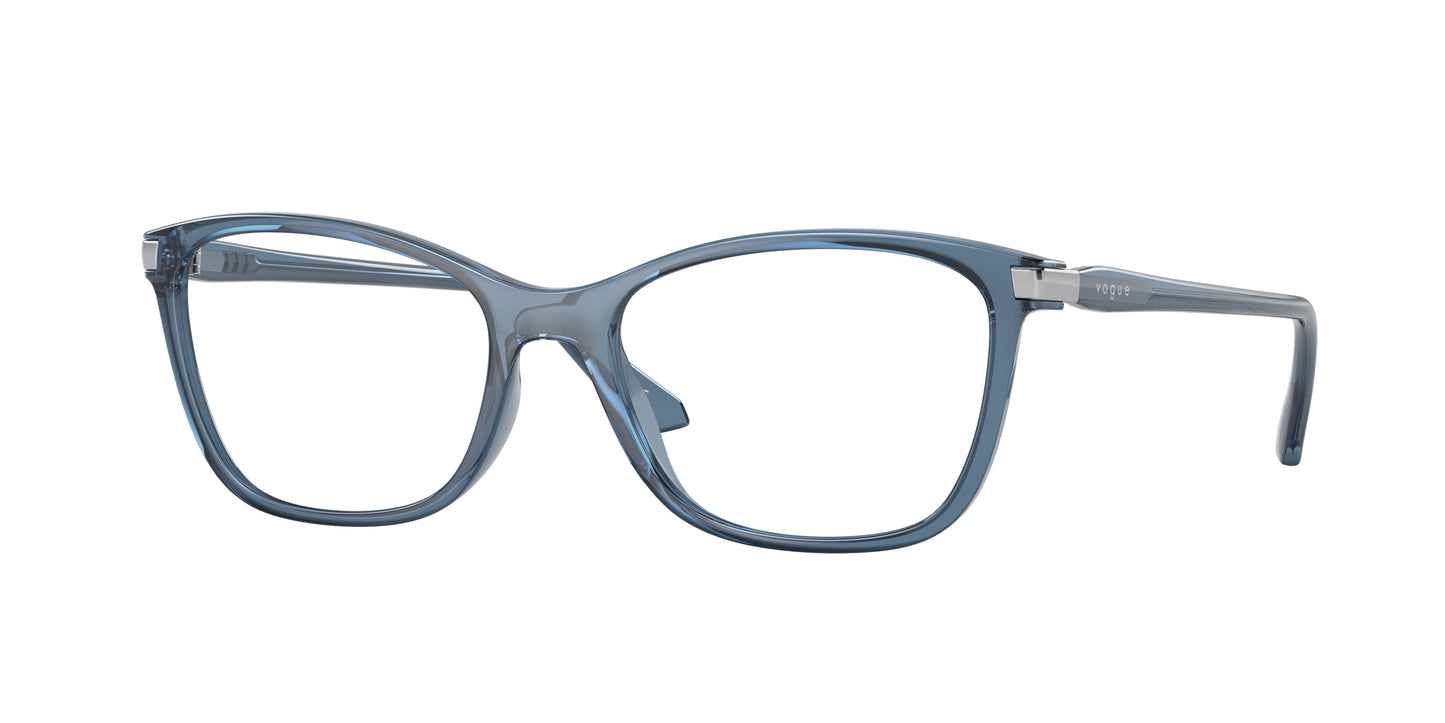 Vogue VO5378 Pillow Eyeglasses 2986-Transparent Blue 53-140-17 - Color Map Blue