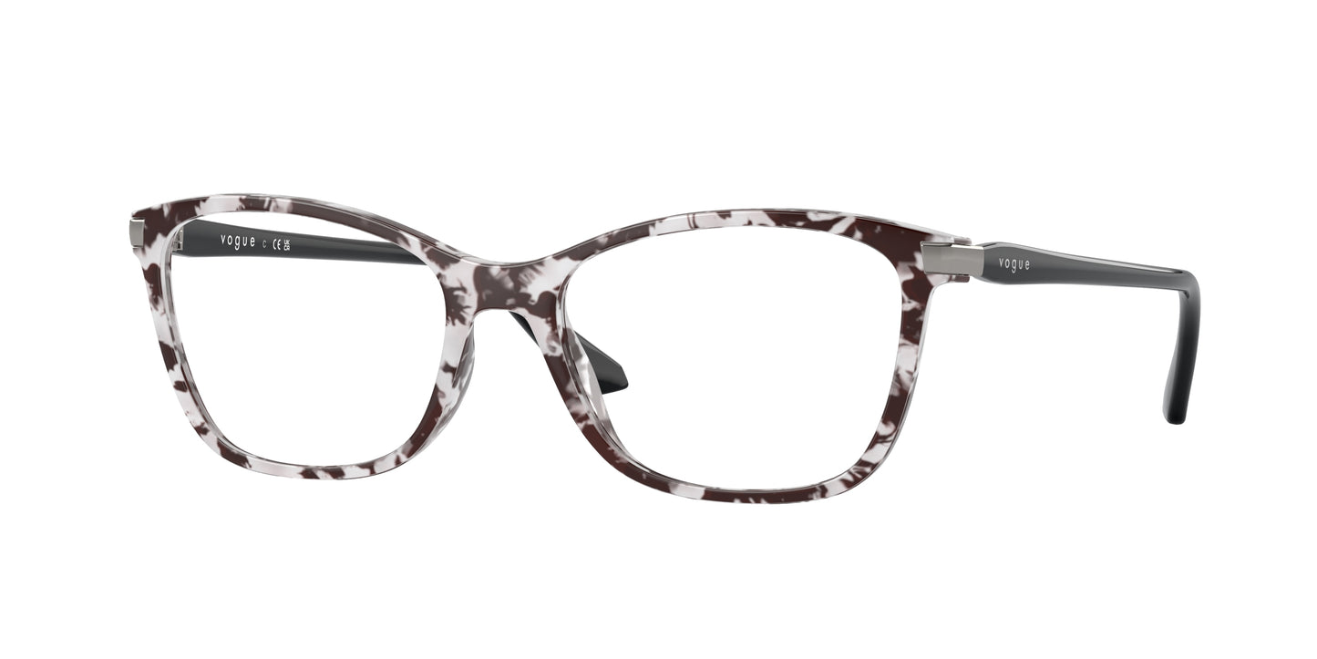 Vogue VO5378 Pillow Eyeglasses 3076-Ivory Tortoise 53-140-17 - Color Map Tortoise