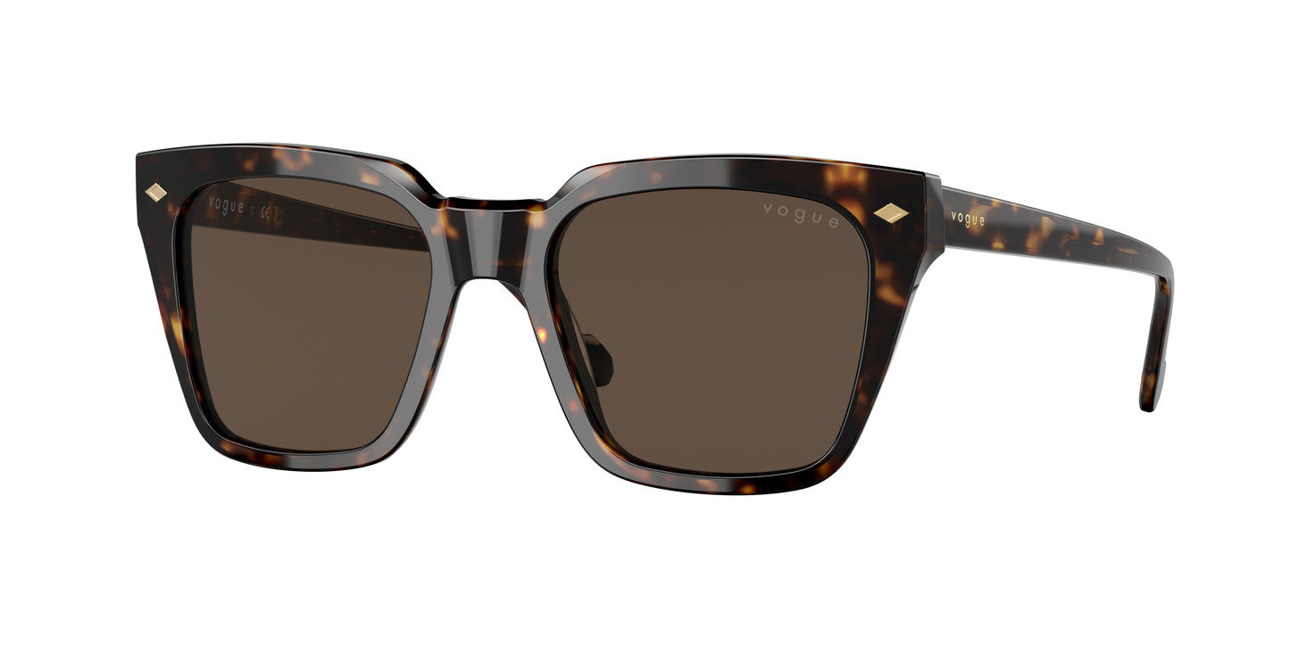 Vogue VO5380S Pillow Sunglasses W65673-Dark Havana 50-145-18 - Color Map Brown