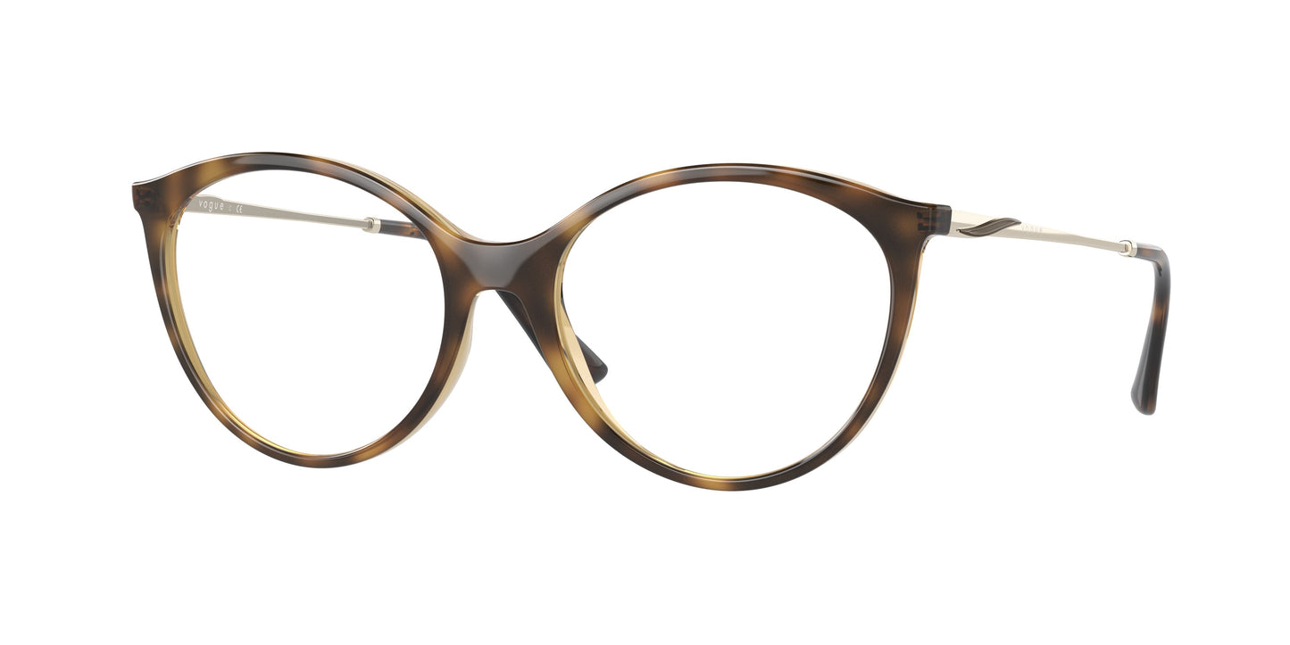 Vogue VO5387F Oval Eyeglasses W656-Dark Havana 53-140-17 - Color Map Brown