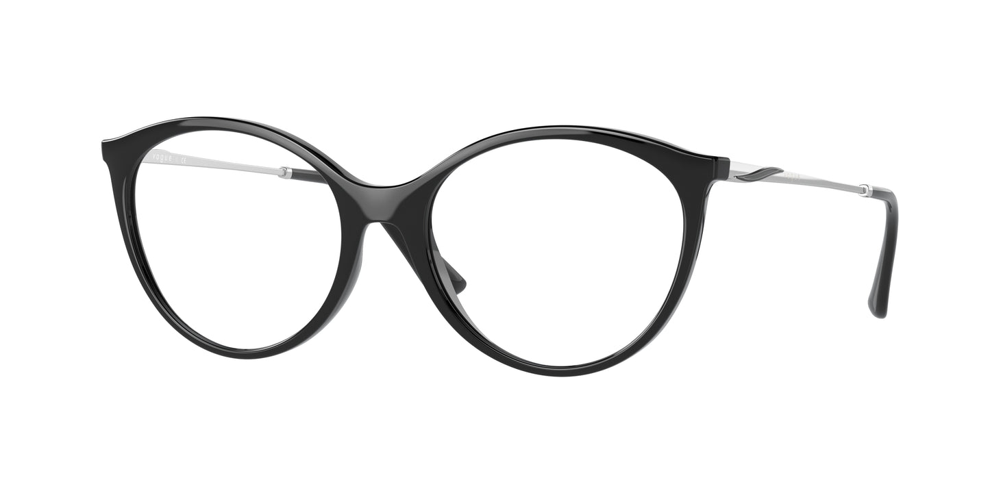 Vogue VO5387 Oval Eyeglasses W44-Black 53-140-17 - Color Map Black