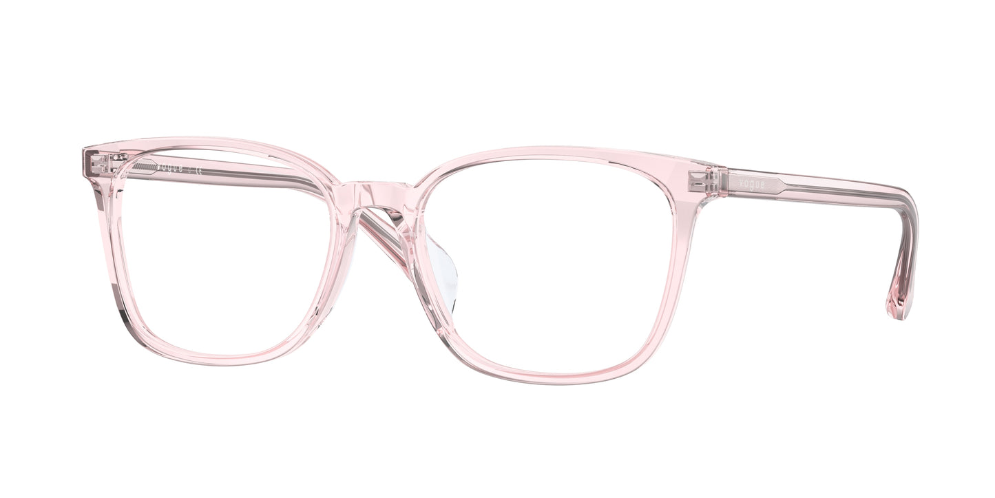 Vogue VO5399D Rectangle Eyeglasses 2828-Pink Transparent 53-145-17 - Color Map Pink