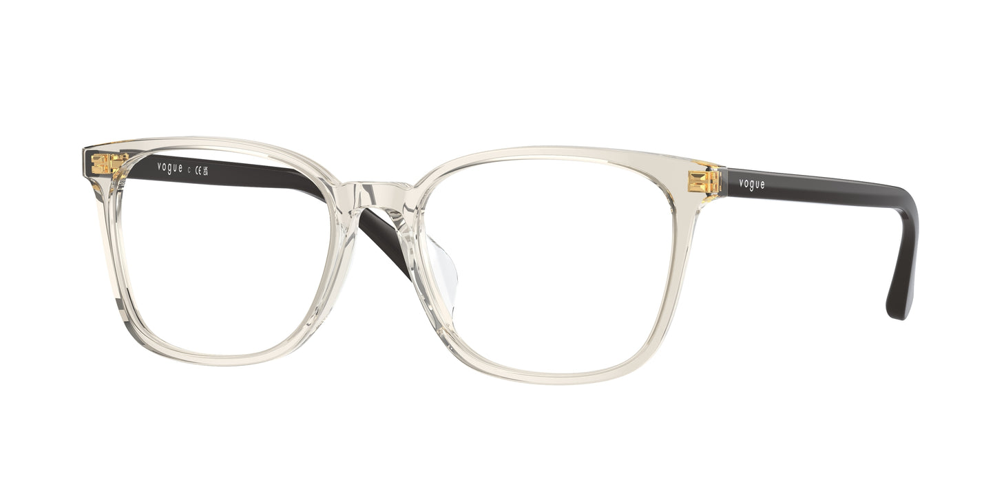 Vogue VO5399D Rectangle Eyeglasses 2998-Transparent Light Brown 53-145-17 - Color Map Brown