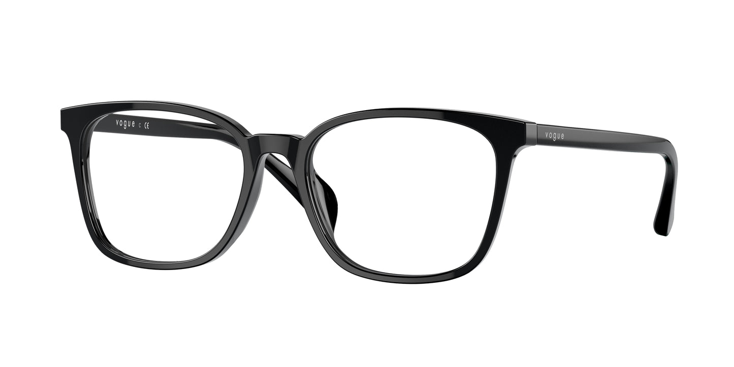 Vogue VO5399D Rectangle Eyeglasses W44-Black 53-145-17 - Color Map Black