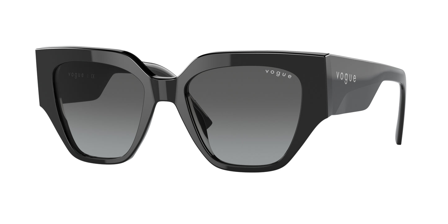 Vogue VO5409S Irregular Sunglasses W44/11-Black 52-140-18 - Color Map Black