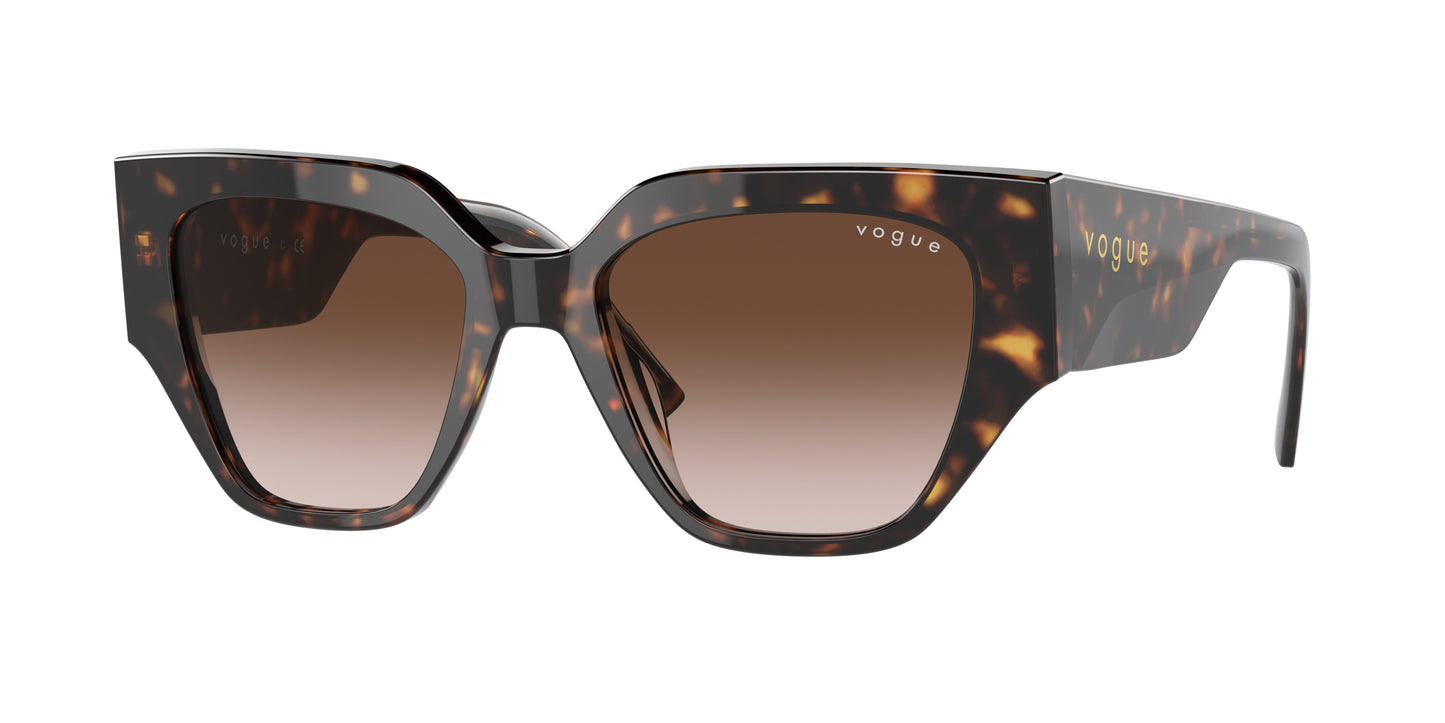 Vogue VO5409S Irregular Sunglasses W65613-Dark Havana 52-140-18 - Color Map Brown