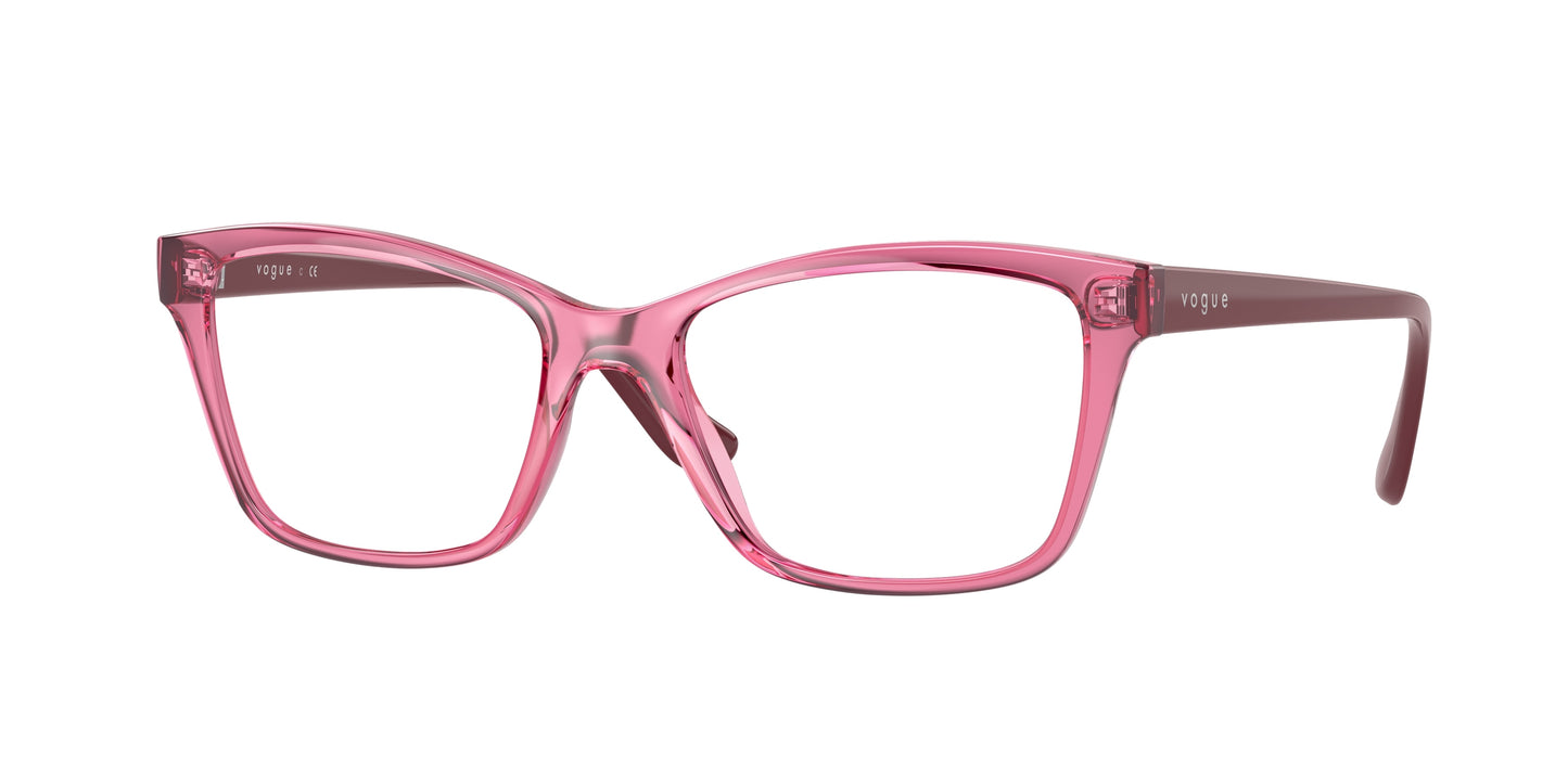 Vogue VO5420 Pillow Eyeglasses 2804-Transparent Cherry 53-140-17 - Color Map Violet