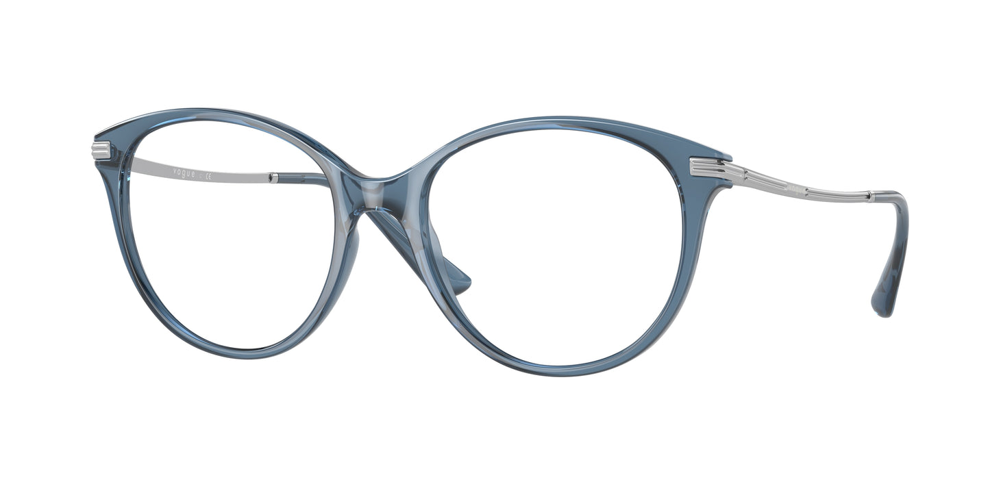 Vogue VO5423 Phantos Eyeglasses 2986-Transparent Blue 51-140-18 - Color Map Blue