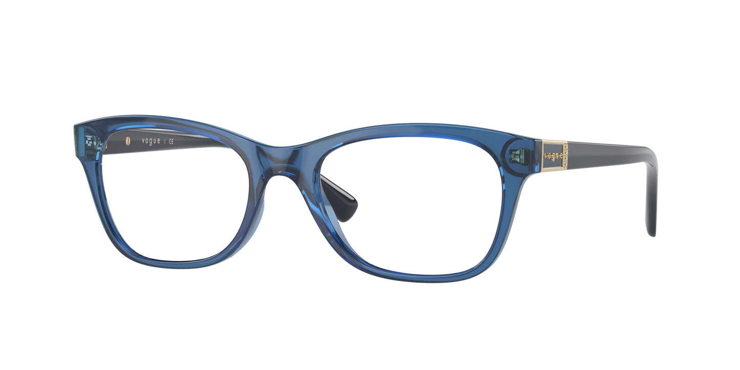 Vogue VO5424B Pillow Eyeglasses 2988-Transparent Light Blue 53-140-18 - Color Map Blue