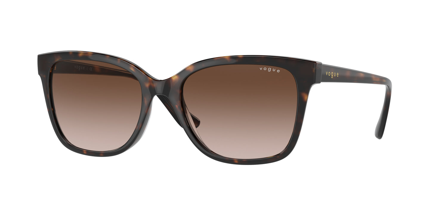 Vogue VO5426SF Rectangle Sunglasses W65613-Havana 55-140-17 - Color Map Tortoise