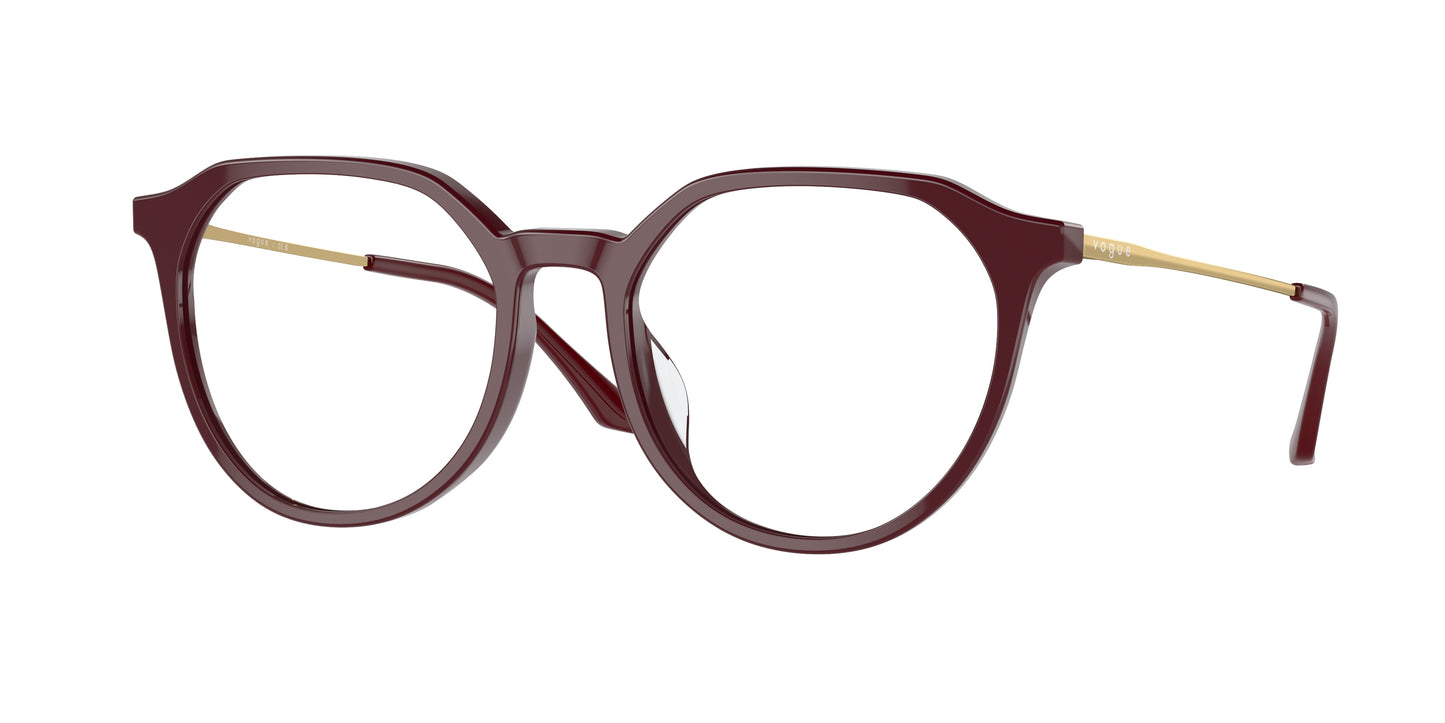 Vogue VO5430D Irregular Eyeglasses 2139-Full Bordeaux 53-140-18 - Color Map Red