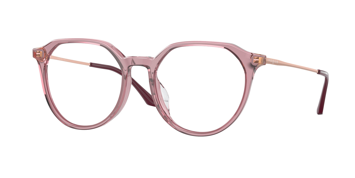 Vogue VO5430D Irregular Eyeglasses 2798-Transparent Cherry 53-140-18 - Color Map Violet