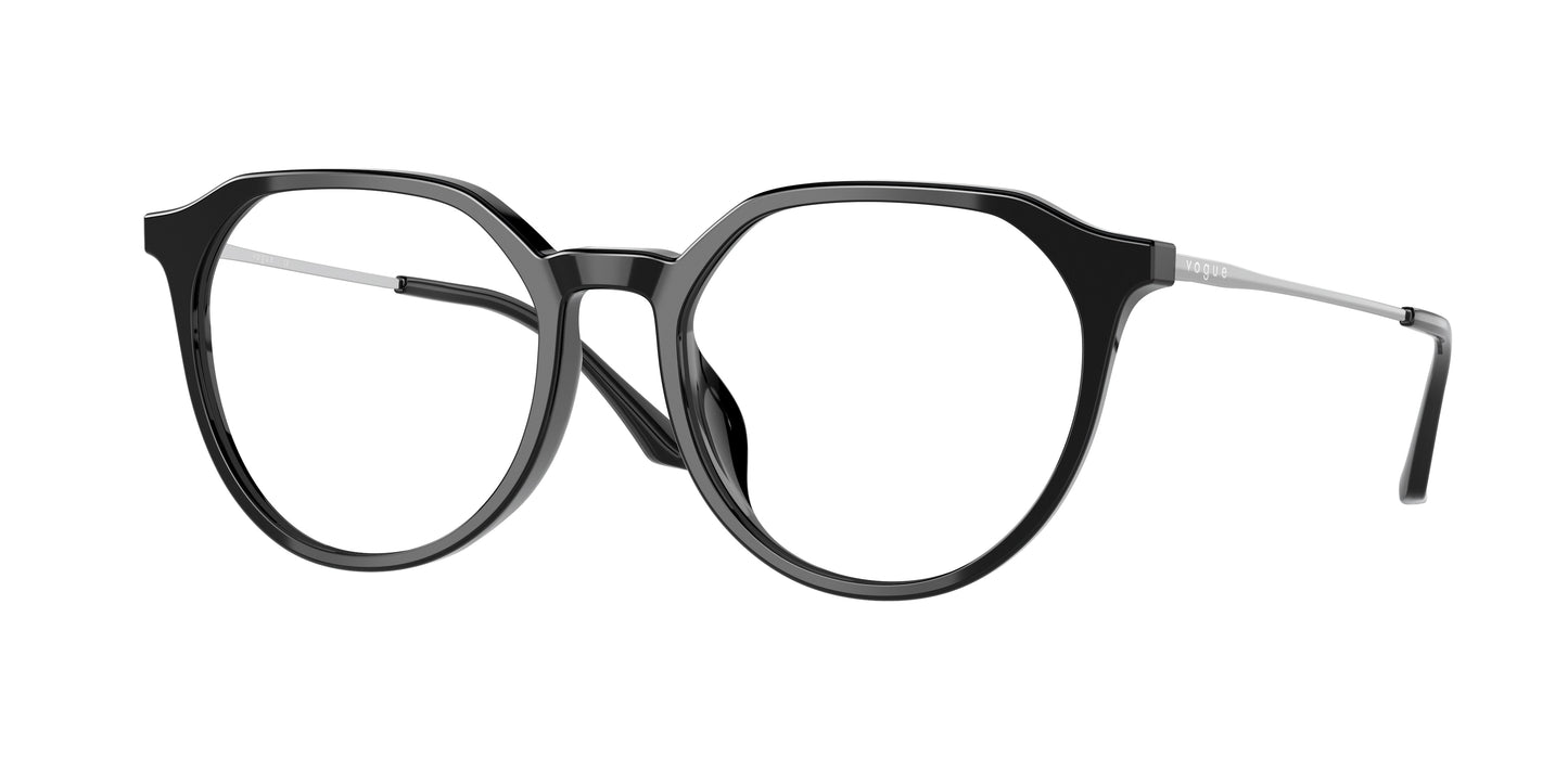 Vogue VO5430D Irregular Eyeglasses W44-Black 53-140-18 - Color Map Black
