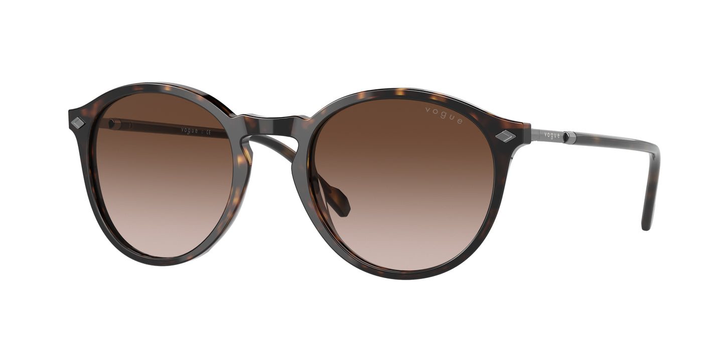 Vogue VO5432S Phantos Sunglasses W65613-Dark Havana 51-145-21 - Color Map Brown