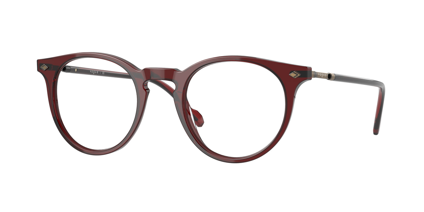 Vogue VO5434 Phantos Eyeglasses 2924-Transparent Bordeaux 49-145-22 - Color Map Red