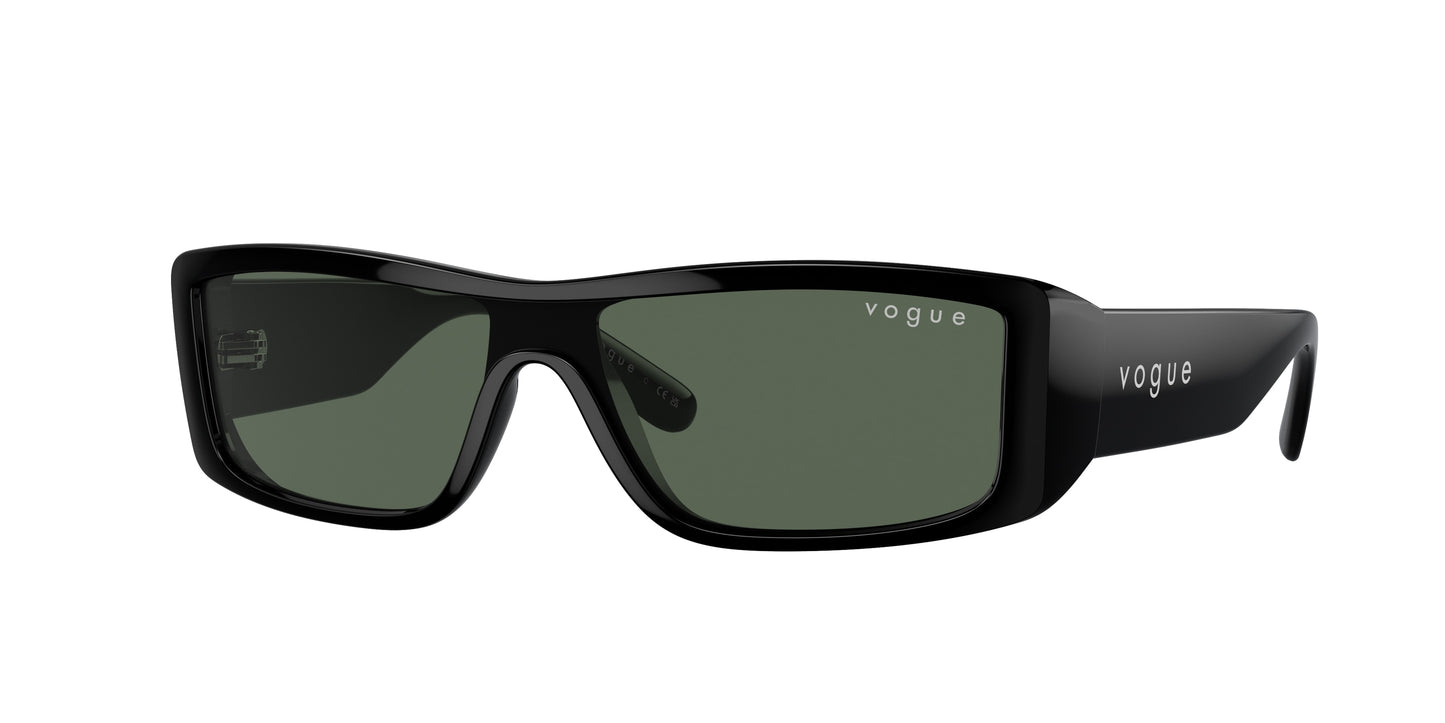 Vogue VO5442SM Rectangle Sunglasses W44/71-Black 22-130-122 - Color Map Black