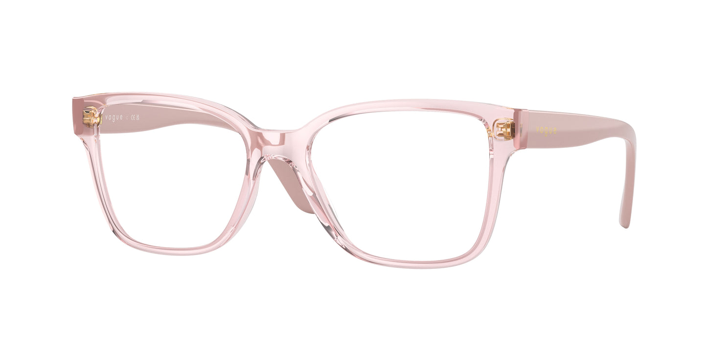 Vogue VO5452F Square Eyeglasses 2828-Transparent Pink 53-140-16 - Color Map Pink